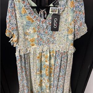 GGO Floral Dress with Ruffle Details